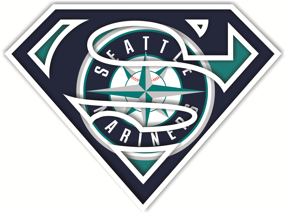 Seattle Mariners superman logos fabric transfer